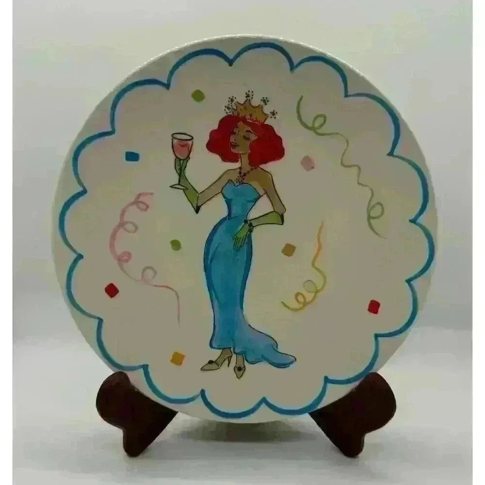 Kate Williams Design for Brylane Wishes - single plate Red Hair Princess Queen